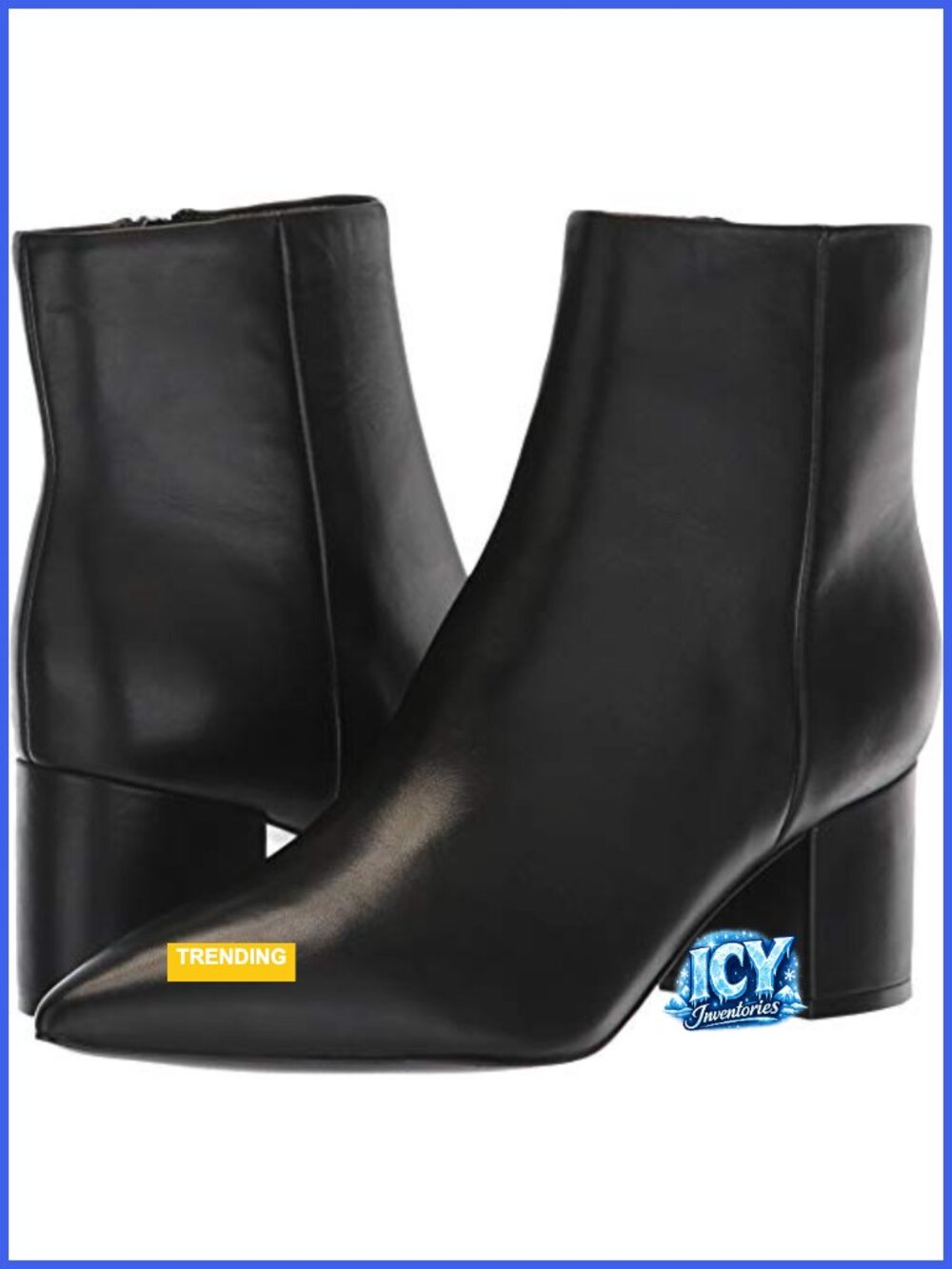 Pointed-Toe Ankle Bootie with Side-Zip Closure - Leather or Suede